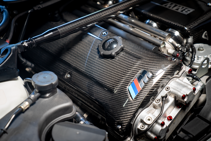 BMW E46 M3 Carbon Engine Cover - S54 - 11127835905, 11127831253, Z4 (E85 and E86 Fitment)-Engine Accessories-grip-drift-Garagistic-bmw