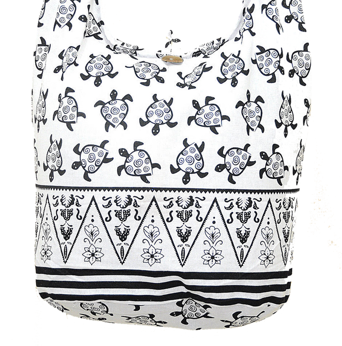 Boho Sling Bag Large - Turtle White