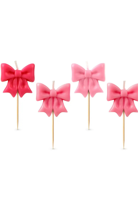 Bow Party Candles- Set of 5