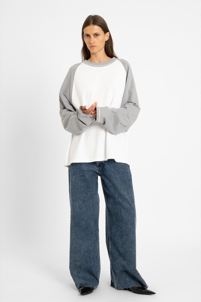 bp ICONIC 033 Baseball Long Tee Smoke Blue