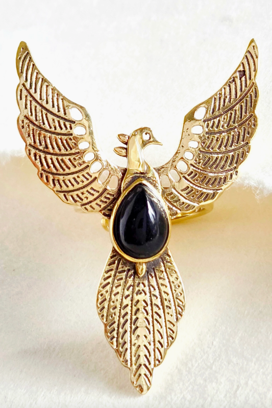 Brass Phoenix Ring