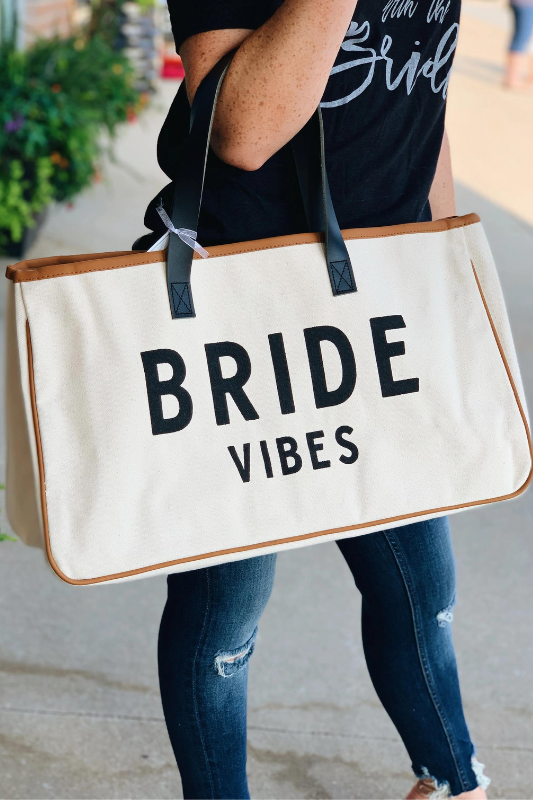 BRIDE VIBES Canvas Tote