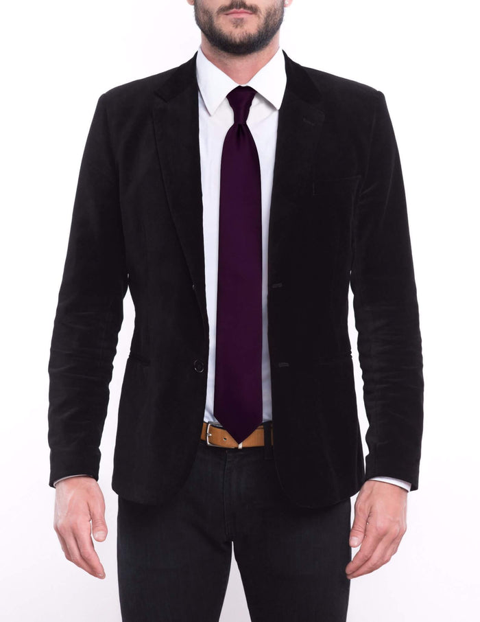 Bright Solid Plum Pre-tied Tie, Tie, GoTie