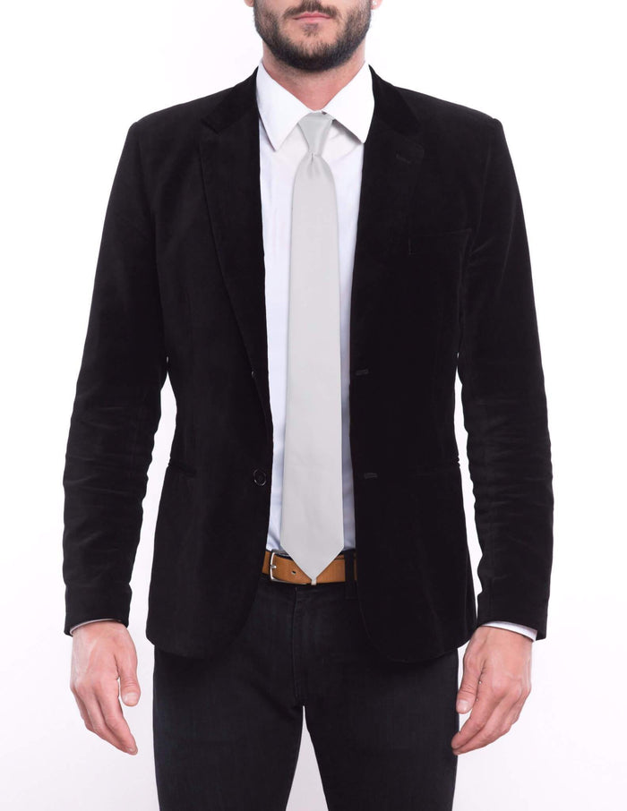 Bright Solid White Skinny Pre-tied Tie, Tie, GoTie