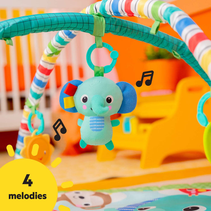 Wild Wiggles FoldAway Activity Gym jungle-themed baby play mat with colorful animal toys and foldable toy bar