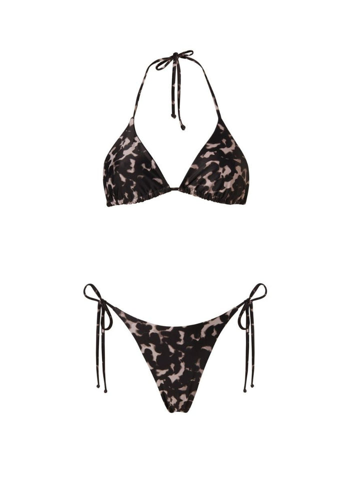 Bikini Stefania Frangista Bruna Triangle Bikini Blots Silver Animal Print Apoella