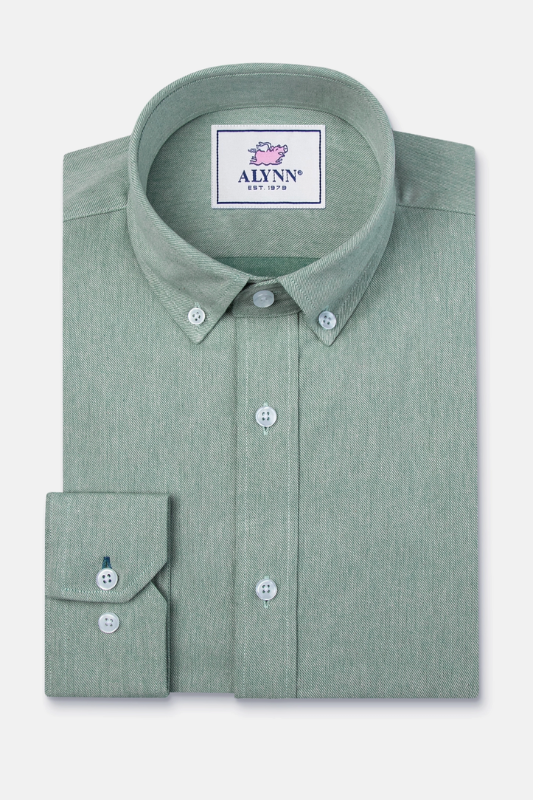 Caden Casual Fit Dress Shirt- Green