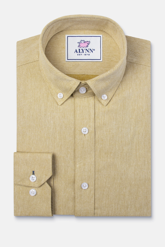 Caden Casual Fit Dress Shirt- Mustard