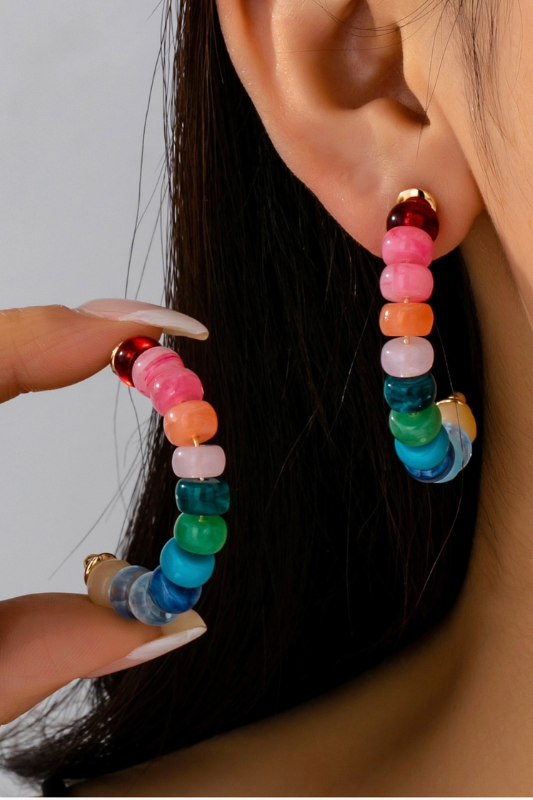 Candy Crush Beaded Earring