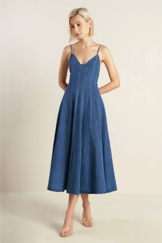 Casie Washed Denim Dress