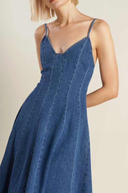 Casie Washed Denim Dress