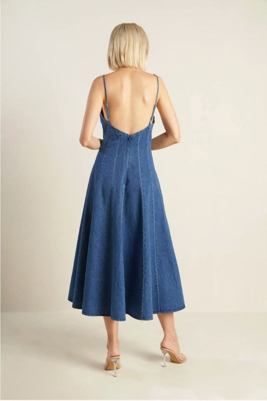 Casie Washed Denim Dress
