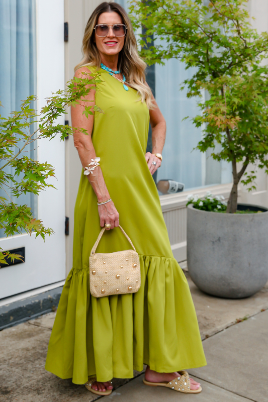 Cha Cha Maxi Dress - Lime