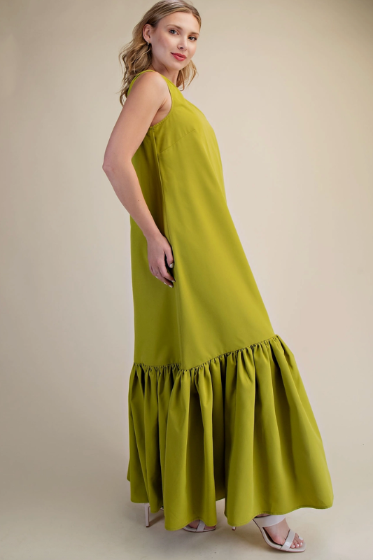 Cha Cha Maxi Dress - Lime