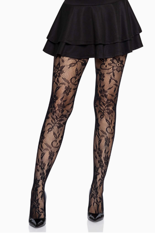 Chantilly Floral Lace Tights