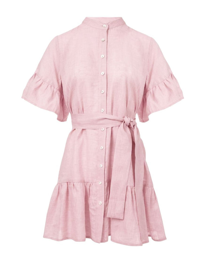 Shirtdress Apoella Chara Ruffle Shirtdress Pink O/S / Color Apoella