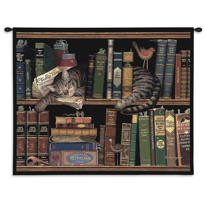 Charles Wysocki© Max In The Stacks Throw|Pillow Cover|Wall Tapestry|Placemats