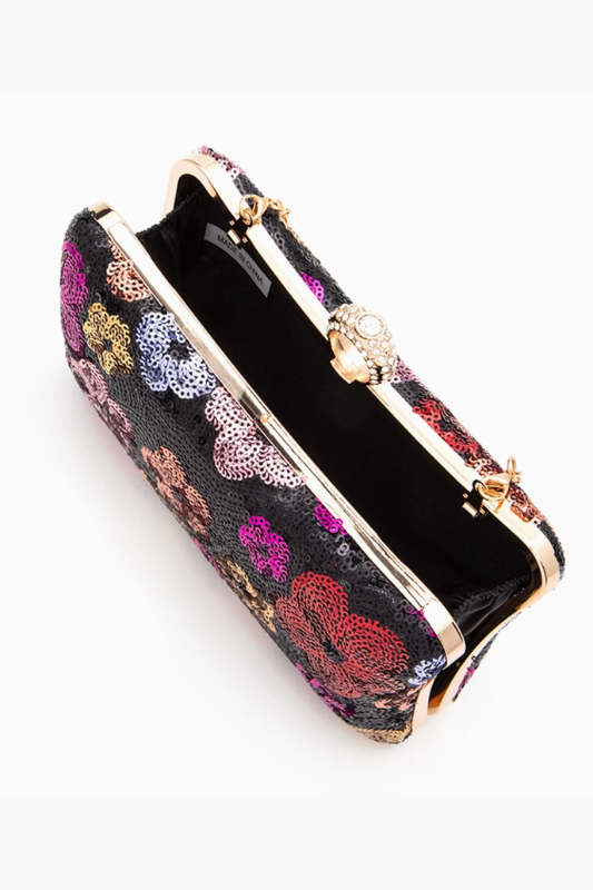 Charlotte Sequins Flower Clutch