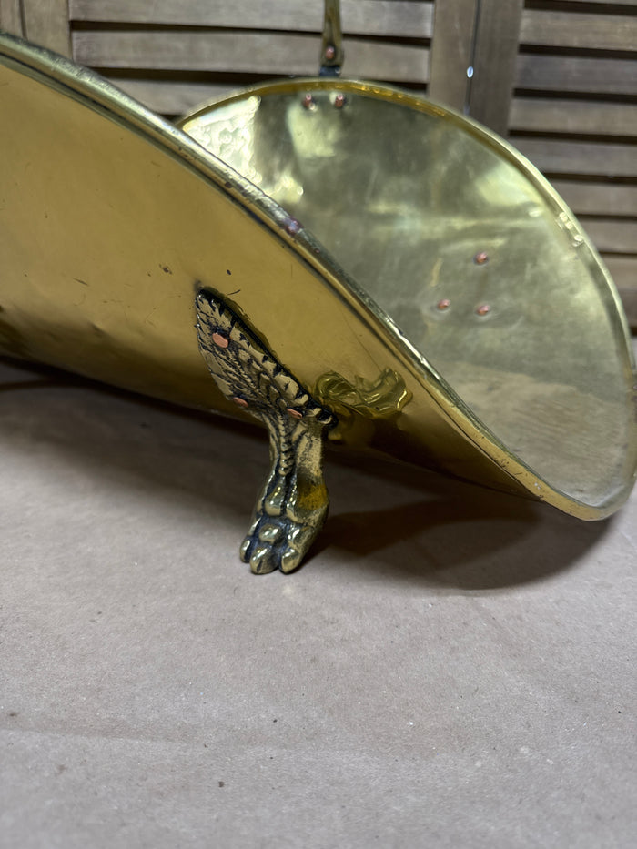 Claw Foot Brass Log Holder