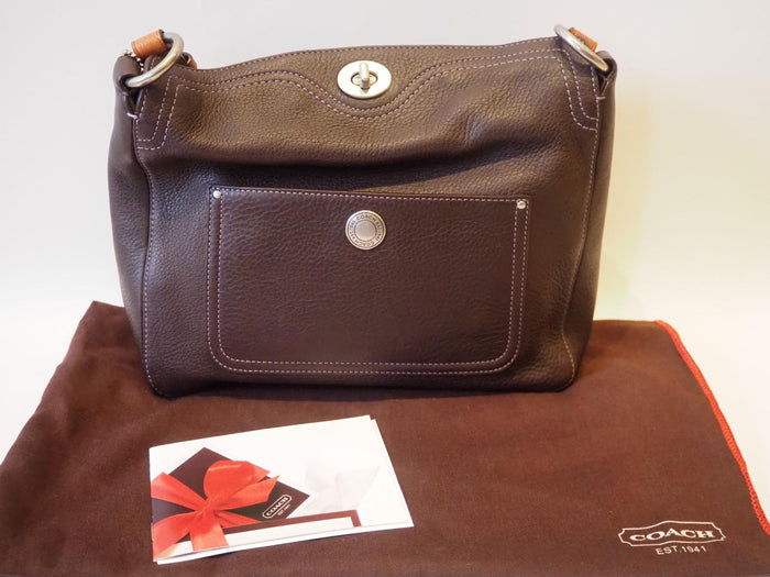 Coach Brown Leather soft pebble collection