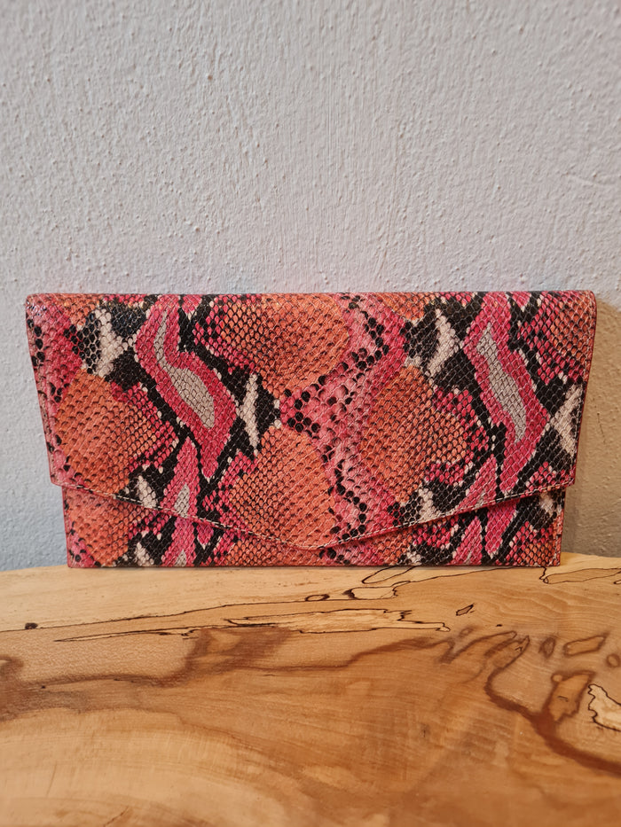 Cole Hann Pink animal clutch