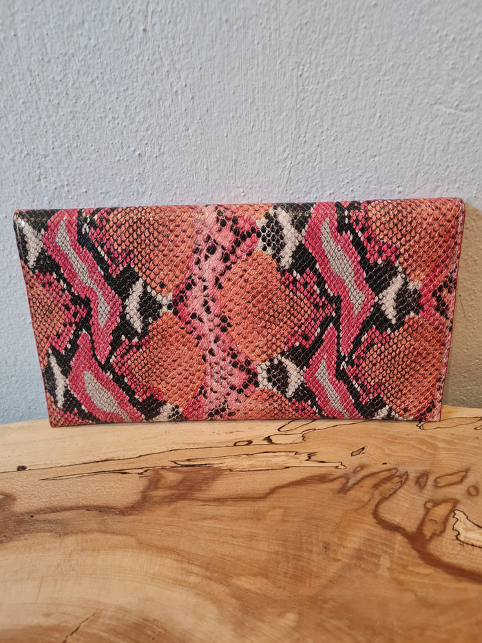 Cole Hann Pink animal clutch