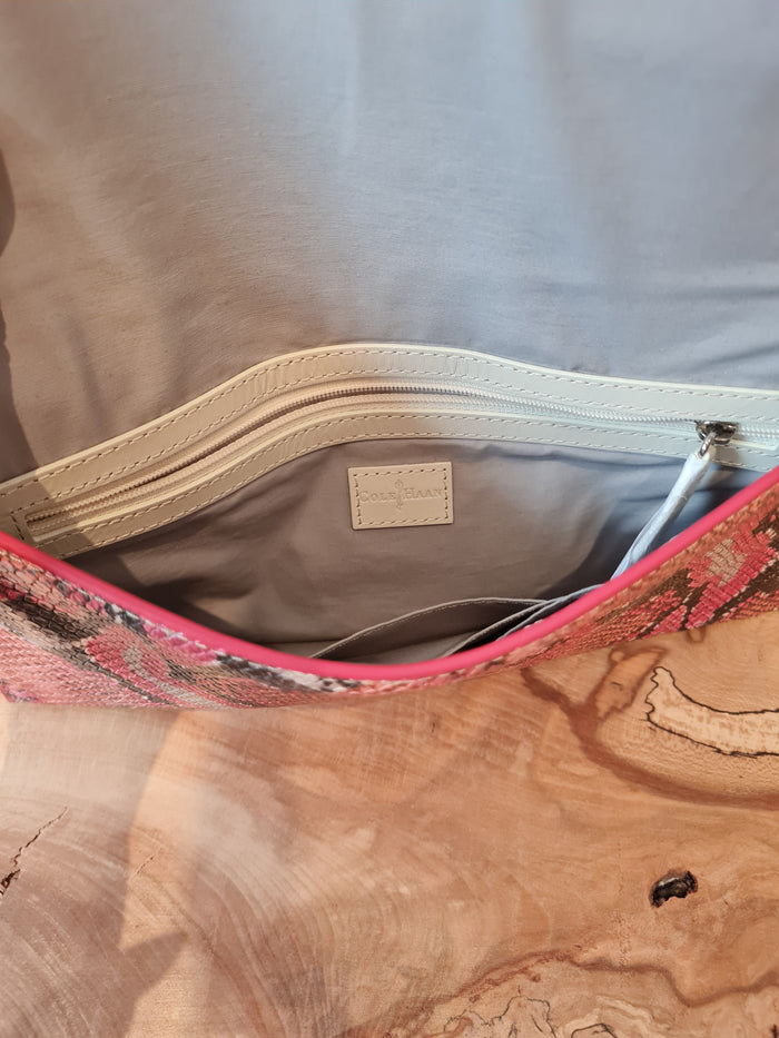 Cole Hann Pink animal clutch