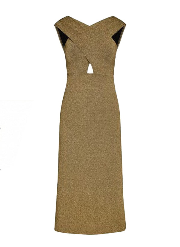 Dresses Kiohne Coral Cross Body Dress Gold Apoella