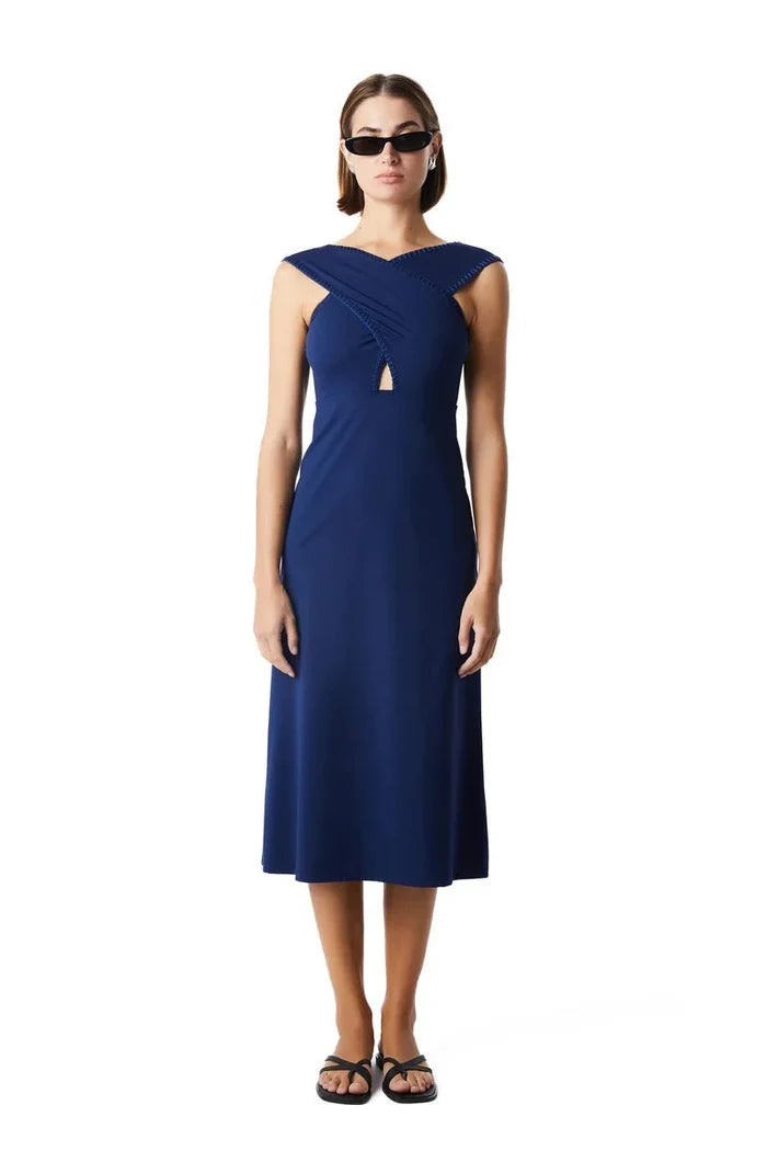 Dresses Kiohne Coral Cross Body Dress Night Blue Apoella