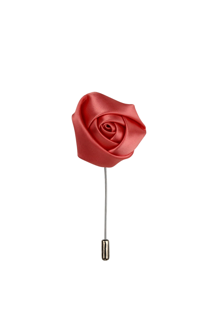 Coral Pop Flower Lapel Pin