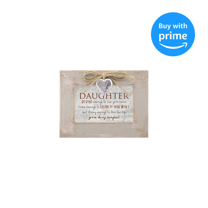 Cottage Garden Daughter Be Bold to Use Your Voice Natural Taupe Jewelry Music Box Plays You Light Up My Life