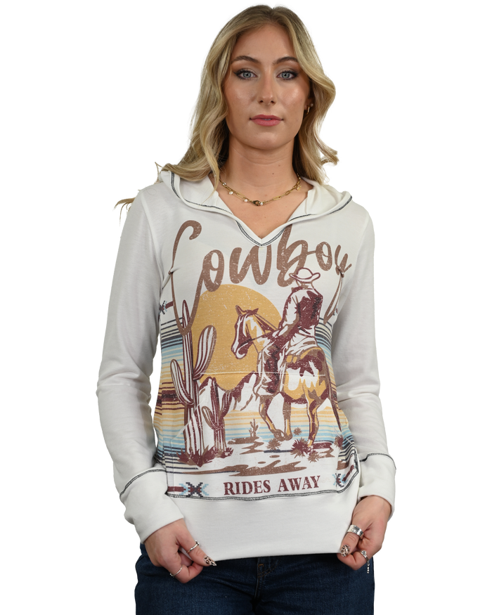 Cowboy Rides Away  Hoodie