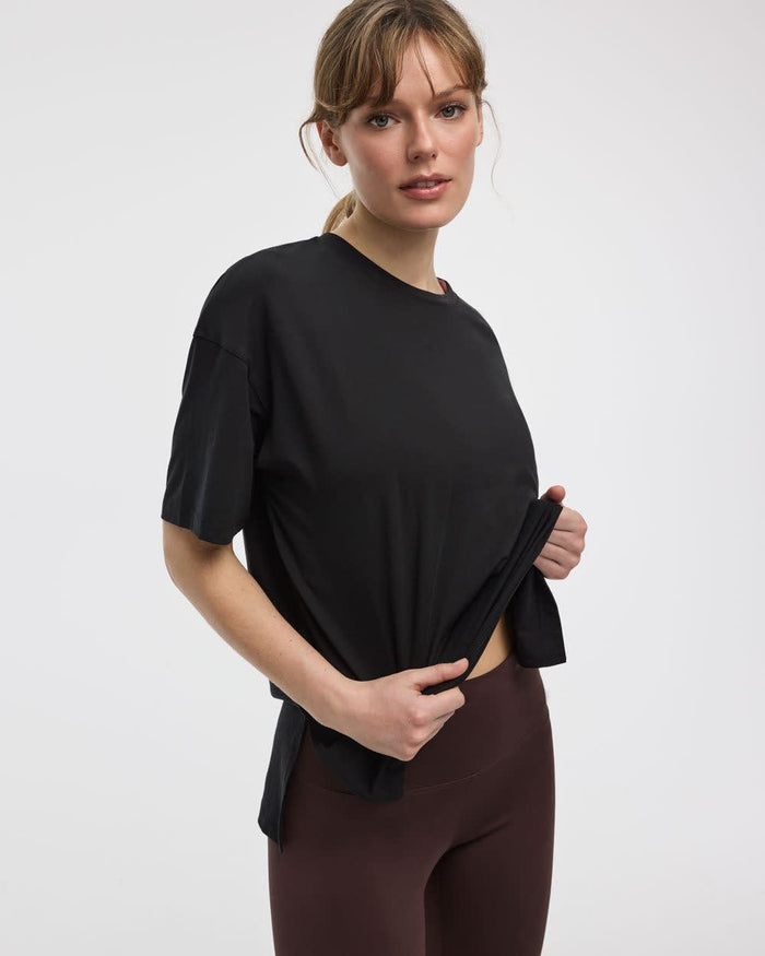 Crew-Neck Boyfriend T-Shirt - Hyba