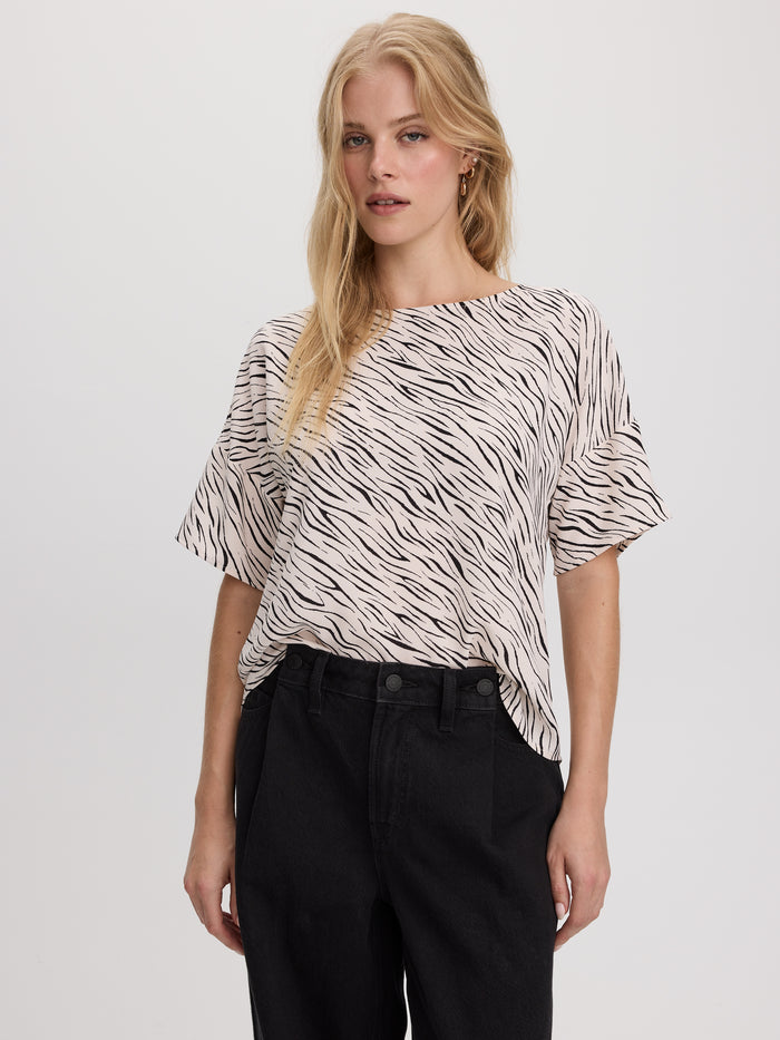 Crew-Neck T-Shirt Blouse