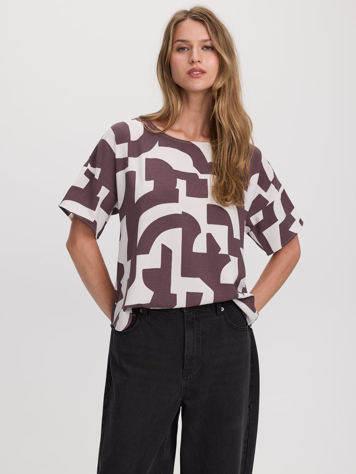 Crew-Neck T-Shirt Blouse