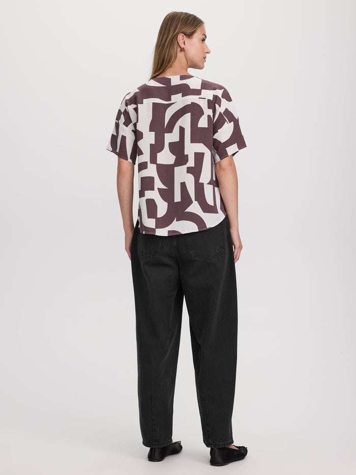 Crew-Neck T-Shirt Blouse