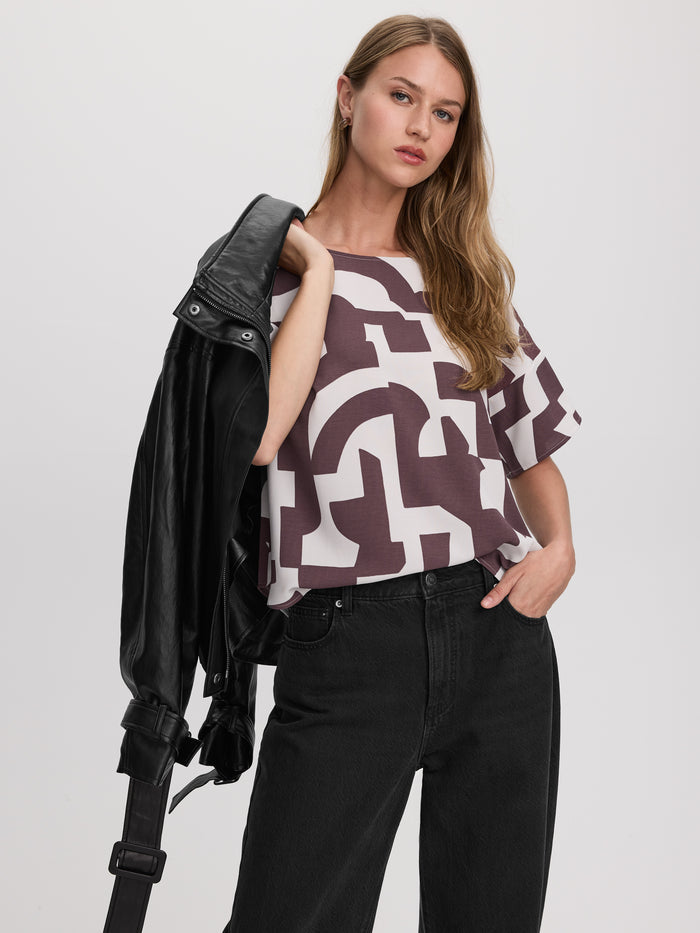 Crew-Neck T-Shirt Blouse