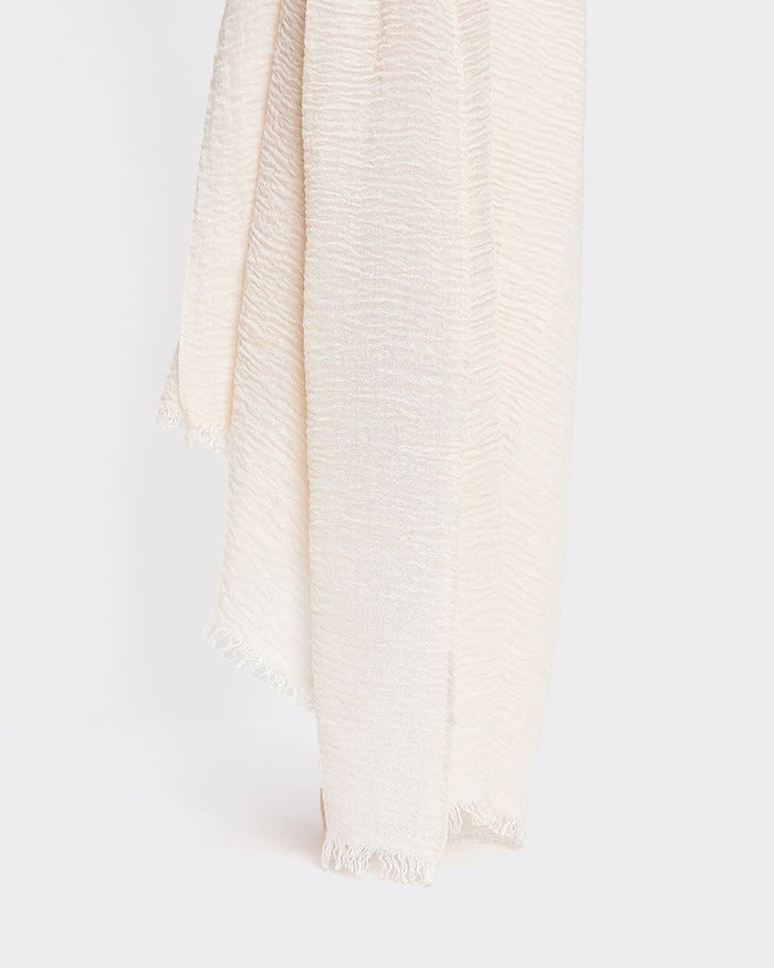 Crinkled Scarf with Raw Edges