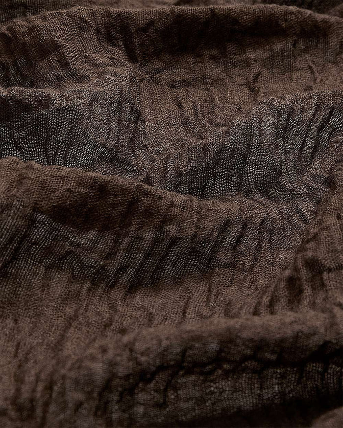 Crinkled Scarf with Raw Edges