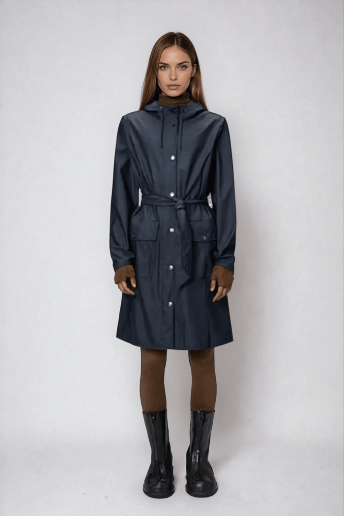 Jacket Rains Curve W Long Jacket W3 Navy Apoella