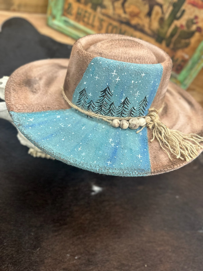 Custom Burned and Painted Hat