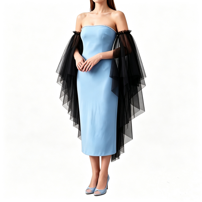 Detachable Tulle Cape Sleeves for Wedding Halloween