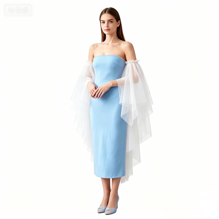 Detachable Tulle Cape Sleeves for Wedding Halloween