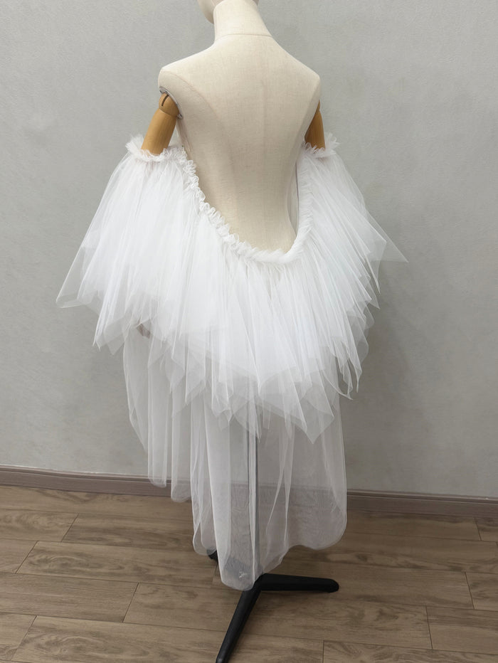 Detachable Tulle Cape Sleeves for Wedding Halloween