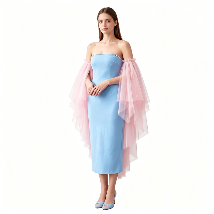 Detachable Tulle Cape Sleeves for Wedding Halloween
