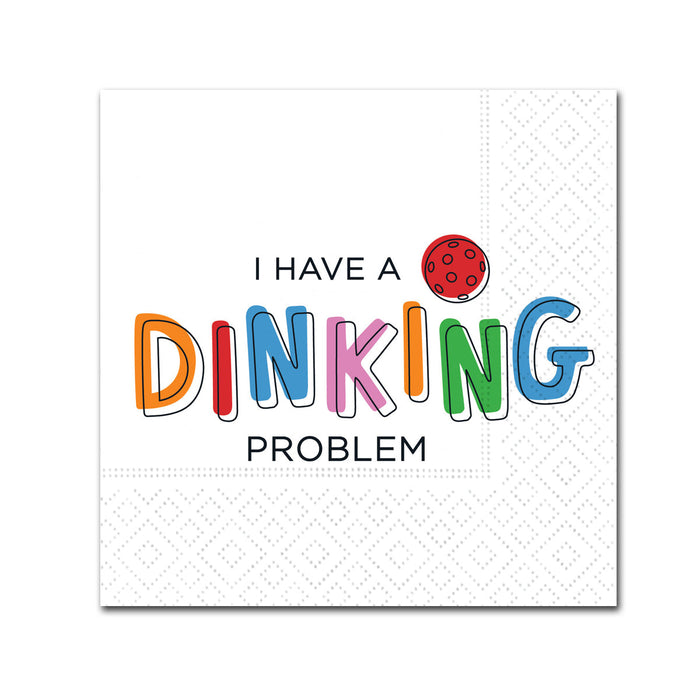 Dinking Problem - Pickleball Paper Beverage Napkins