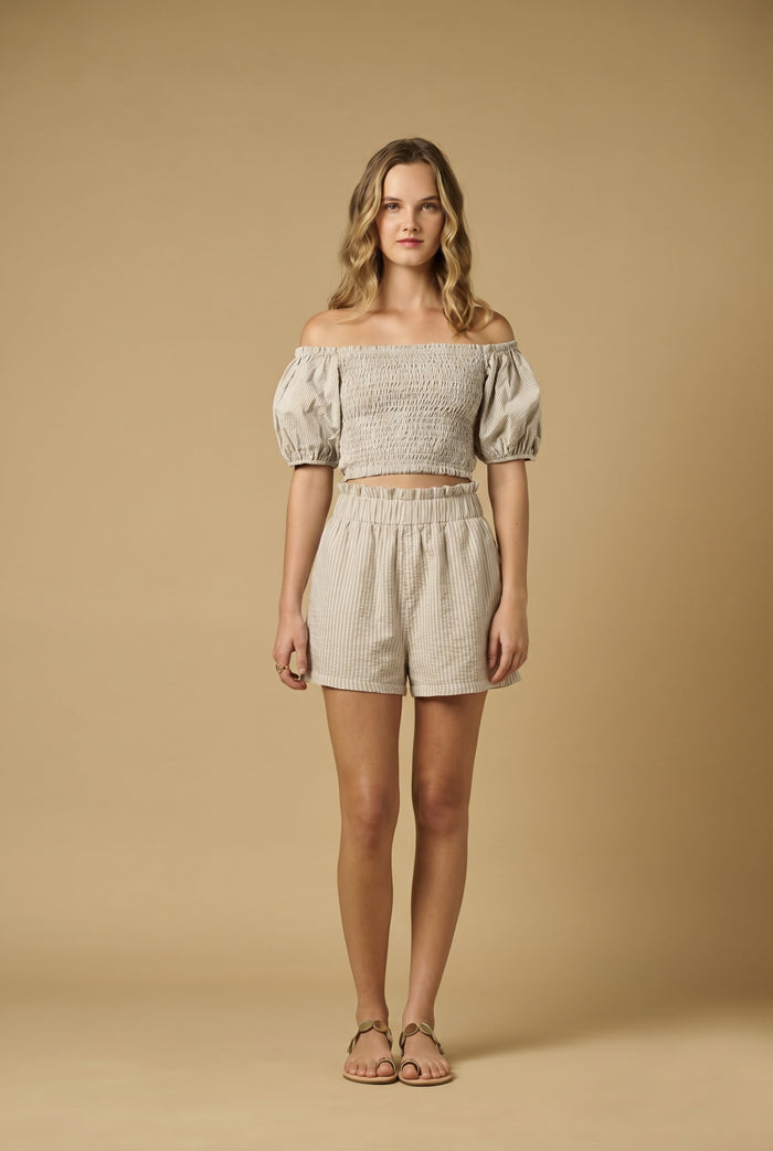 Shorts Apoella Dione Shorts Striped Khaki Apoella