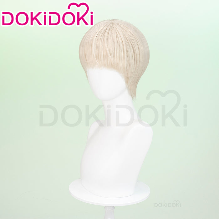 DokiDoki Anime Wind Breaker Cosplay Kajiren Wig Short Straight Flax Hair