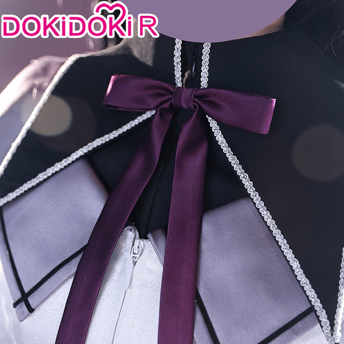 DokiDoki-R Anime Cosplay Cosplay Costume Grey Purple Battle Dress