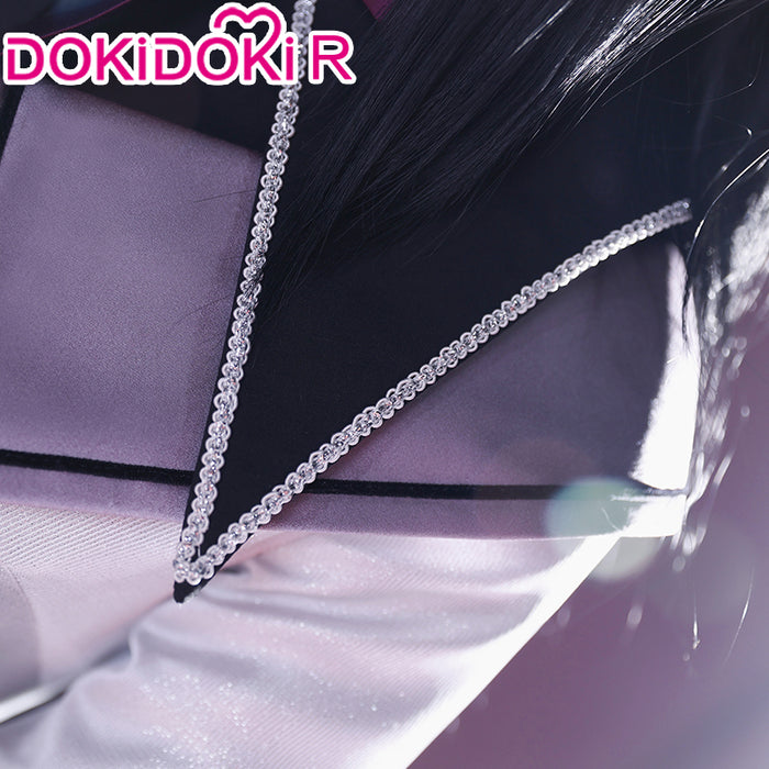 DokiDoki-R Anime Cosplay Cosplay Costume Grey Purple Battle Dress